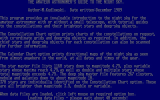 Amateur Astronomer's Guide to the Night Sky (The) atari screenshot